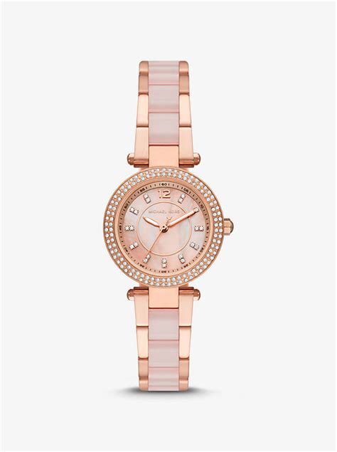 mini parker pave rose gold